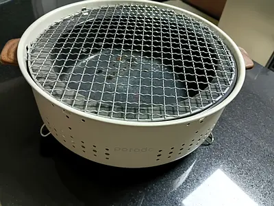 Portable charcoal tabletop grill / brazier - used, good condition