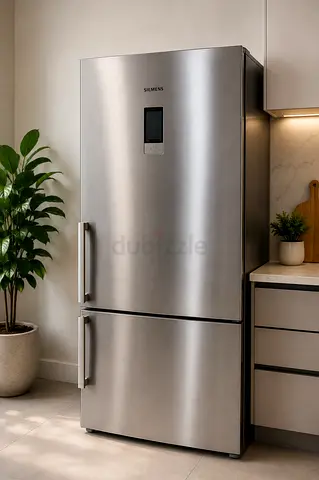 Siemens IQ700 stainless steel fridge freezer - bottom freezer, good condition