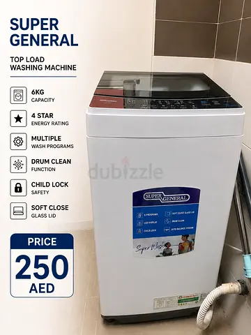 Super General 6kg Top Load Washing Machine - Good Condition
