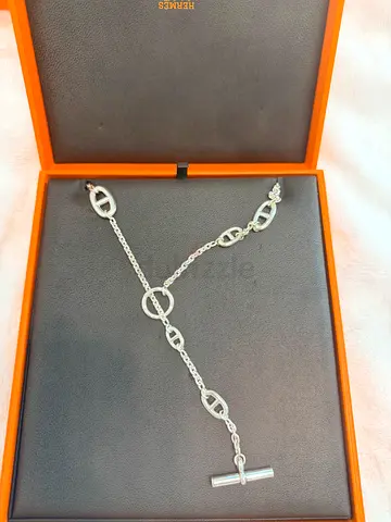 Hermes Sterling Silver Farandole Long Necklace 160