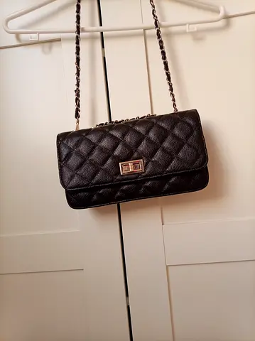 Black Quilted Chain-strap Shoulder Bag, brand new