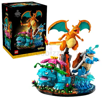 LEGO Pokémon Charizard, Blastoise & Venusaur Display Set (Collectible Building Kit)