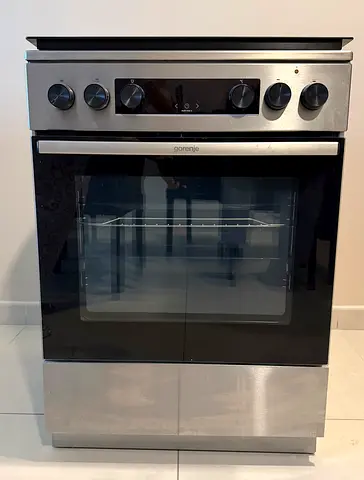 Gorenje freestanding electric oven with hob - stainless steel, excellent condition