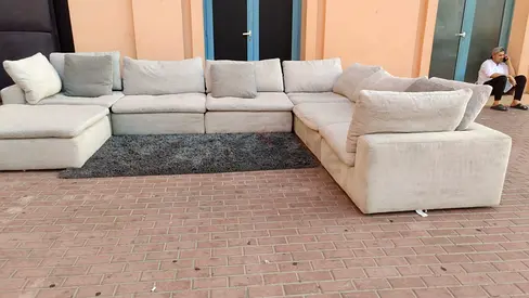Comfortable Pan Home pianca Modular Sofa with footstool