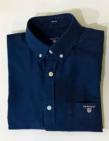 GANT Men's Navy Button-Down Oxford Shirt - Size Medium