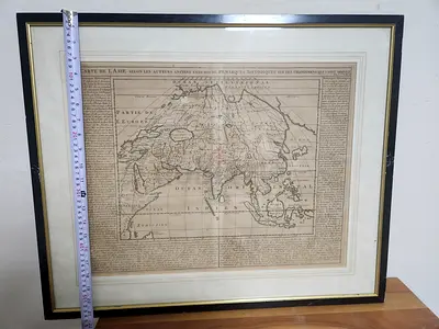 Framed Antique Map of Asia – Henri Châtelain (c. 1705–1720)