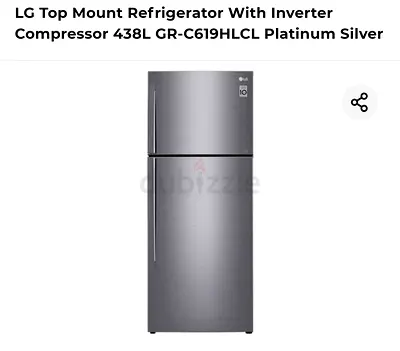 LG Top Mount Refrigerator 438L Platinum Silver (Inverter Compressor)