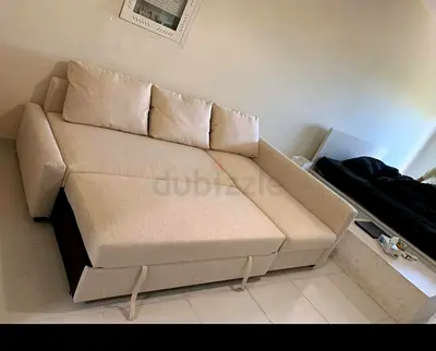 IKEA L shap Sofa store cum bed you can fix