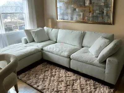 Marina home feather 🪶 filled modular sofa with ottoman