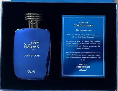 Hawas Gold Digger Rasasi For Him - Perfume/Cologne Bottle (Boxed)