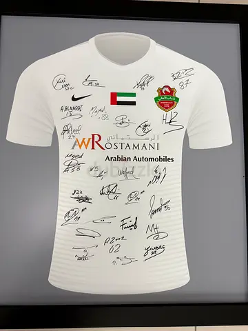 Framed Shabab AlAhli Signed Team Printed Jersey – Autographed Football Printed Shirts -2 Frame