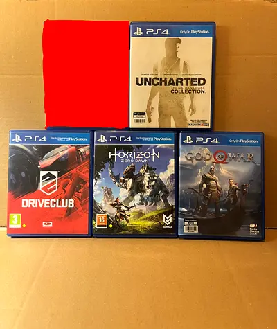 PS4 Game Bundle: Uncharted Collection, Driveclub, Horizon Zero Dawn, $%& of War