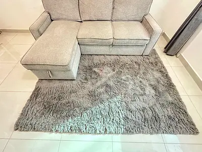 Soft set with storage capacity along with carpet and stool