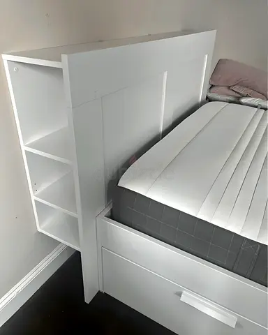 Ikea brimness Double bed with Ikea mattress Like new Excellent condition