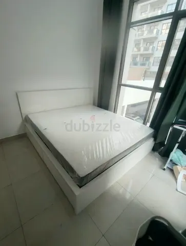 King size IKEA White Double Bed Frame with Mattress
