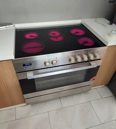 Midea electric ceramic cooking range 90cm 5hobs oven with fan