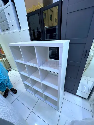 White 12-Compartment Cube Storage Shelf - Good Condition