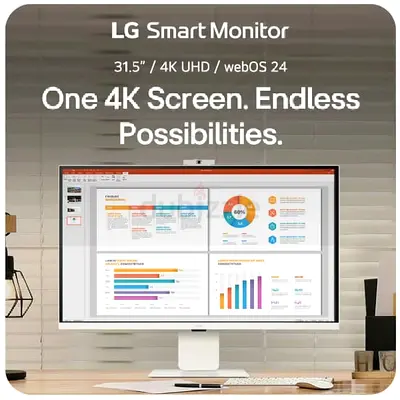 LG My View 32 Inch (3XUSB-C 90W, Hdmi, USB) Web Camera 4K UHD HDR Web OS Smart Monitor