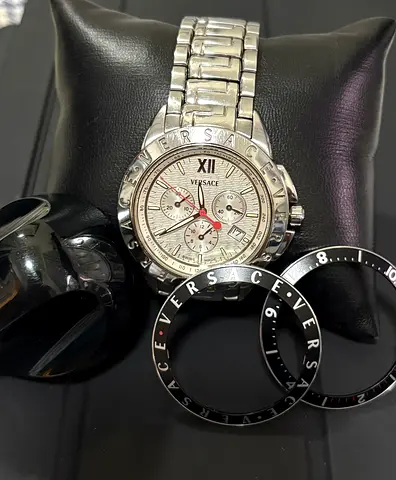 Versace Silver Men's Chronograph Watch - Stainless Steel