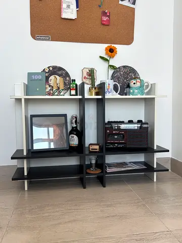 Modern Asymmetric Display Shelf and Bookcase