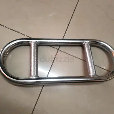 Chrome oval double-handle weight Bar