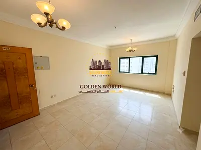 1BR apartment for annual rent in Abu Shagara, open view, kitchen with open view and 1 bathroom. Com