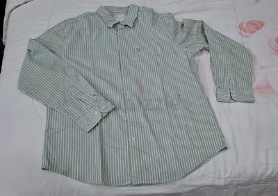 Light grey striped button-up shirt, size XL (casual/formal)