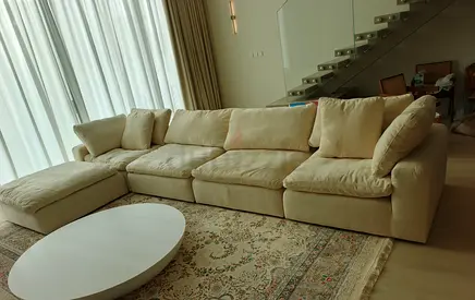 Marina home feather 🪶 filled modular sofa with ottoman