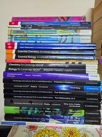 Collection of Cambridge IGCSE & A-Level Science and Math Textbooks
