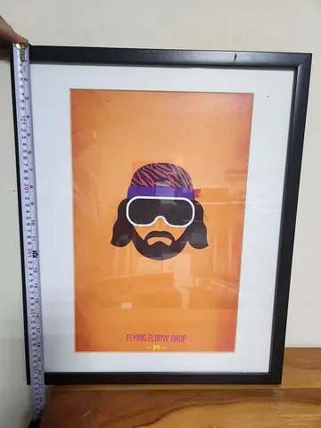 Minimalist Wrestling Pop Art Print – "Macho Man" Randy Savage (Framed)