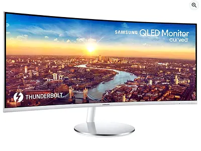 Samsung 34" Curved QLED Monitor (Thunderbolt) - Good Condition