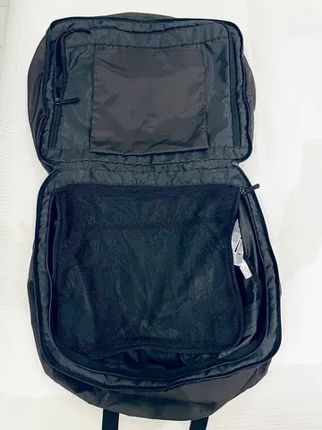 MUJI lightweight black zip pouch / big travel bag - Made in Cambodia