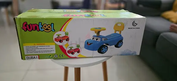 Funtool Ride-On Car for Toddlers - Blue, Lightweight & Ready