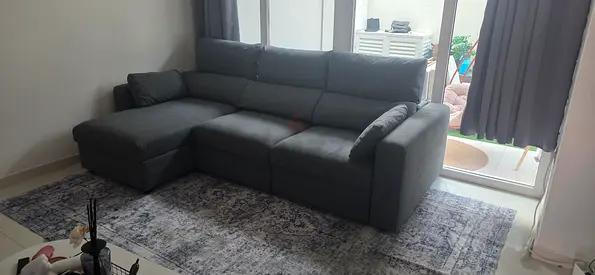 As new IKEA Eskilstuna L Shape Sofa bed grey
