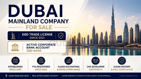 DED License & Active CBD Corporate Bank Account
