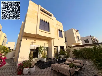 Modern Villa for Sale in Al Bahia, Ajman – White Stone Facade