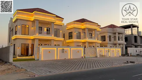 فيلا فاخرة للايجار 4 غرف ماستر أول ساكن مع روف في الحليو 2 عجمان