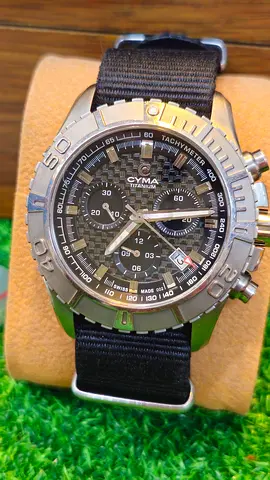 Cyma Quartz Chronograph Switzerland 🇨🇭 made Men's watch(Used) NO BOX NO PAPER