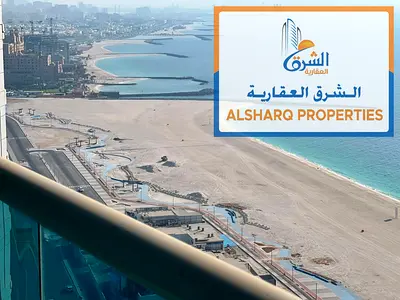 إطلالة بحرية مباشرة ومطبخ مجهز وغرفة غسيل وباركينج مع مسبح وجيم وجاكوزي | أبراج الريزيدنس كورنيش عجمان