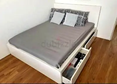 Ikea Queen Size Bed with Mattress Available in Perfect Condition