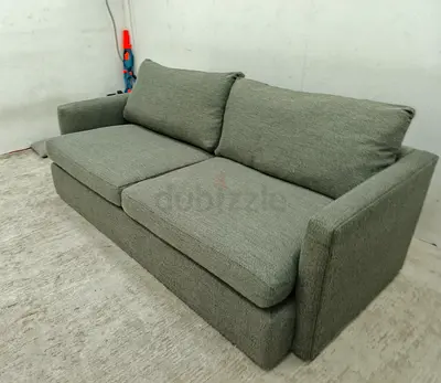 Crate and Barrel Lounge Deep gray 2 seater sofa