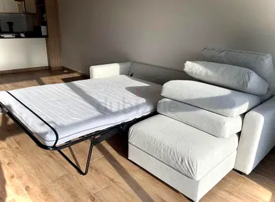 Vimle l'shape sofa bed with storage beige color