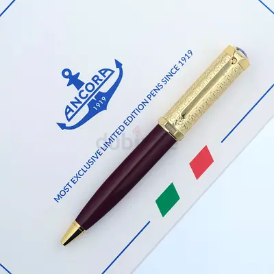 Brand New Ancora Limited Edition Gold-Trim Ballpoint Pen - Italian made