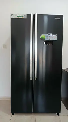 Black Side-by-Side Refrigerator - Double Door