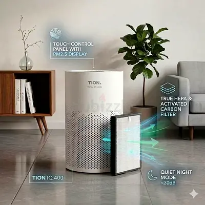 Tion IQ 400 Air Purifier — True HEPA + Activated Carbon, Touch Control