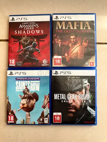 Collection of 4 PS5 Games: Mafia, Metal Gear, Assassin's Creed, Saints Row