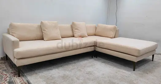 West elm beige color lshape sofa