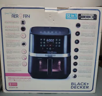 Black+Decker AeroFry 12-in-1 Air Fryer (boxed) - Lightly used
قلاية هوائية Black+Decker AeroFry 12-