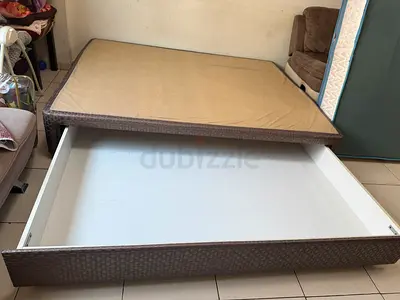 Bed with storage and mattress