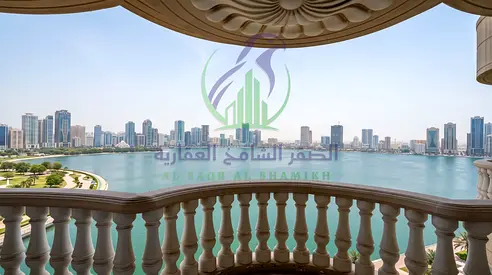 Bedroom Apartment for Annual Rent with Direct Sea View in Al Majaz 3, Sharjah